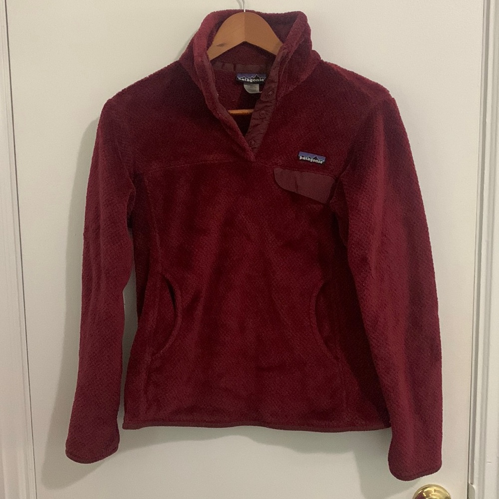 Maroon Patagonia Fleece Pullover